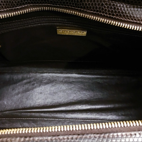 SUAREZ New York Lizard Skin Top Handle Crossbody - Picture 7 of 8